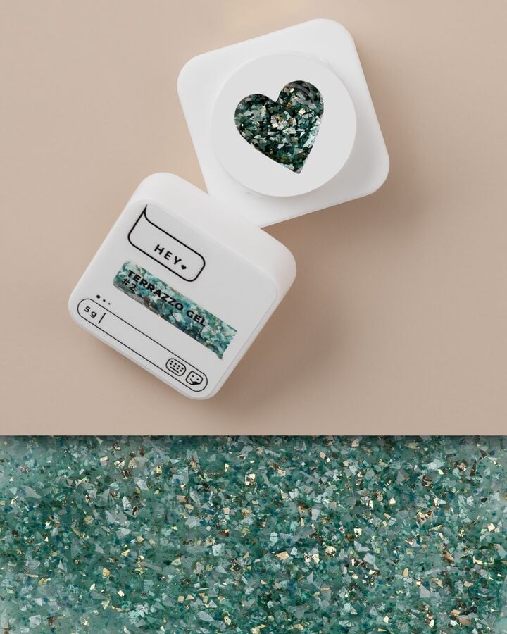 HEYLOVE. Terrazzo gel, #2, 5 g, гель для дизайну #2