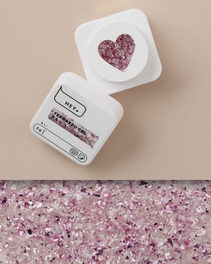 HEYLOVE. Terrazzo gel, #4, 5 g, гель для дизайну #2