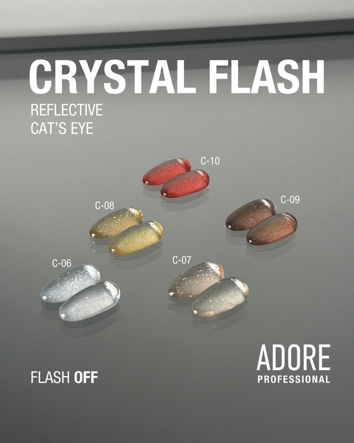 ADORE. Cat's Eye Gel Polish, #C-09, 8 ml. Світловідбиваючий гель-лак "котяче око", каштановий #5