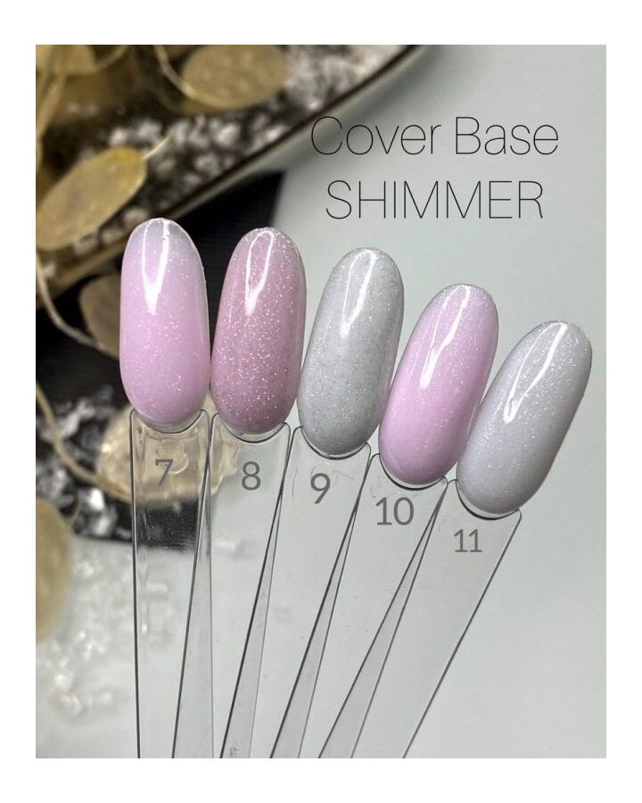 SAGA. Shimmer base, #11, 15 ml. Кольорова база з шимером #4