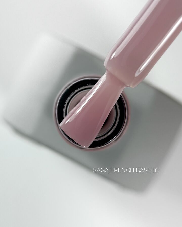 SAGA. French base, #10, 10 ml. Камуфлююча база #1