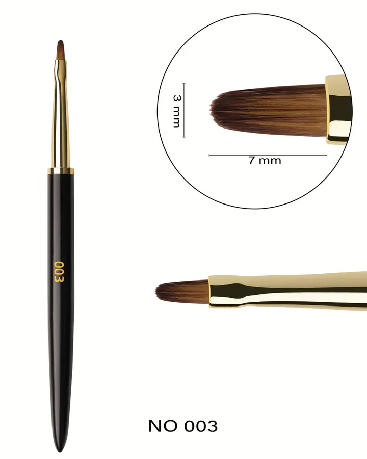 F.O.X. Art Brush, #003, 7 mm. Pinceau pour design d'ongles "Languette" #3