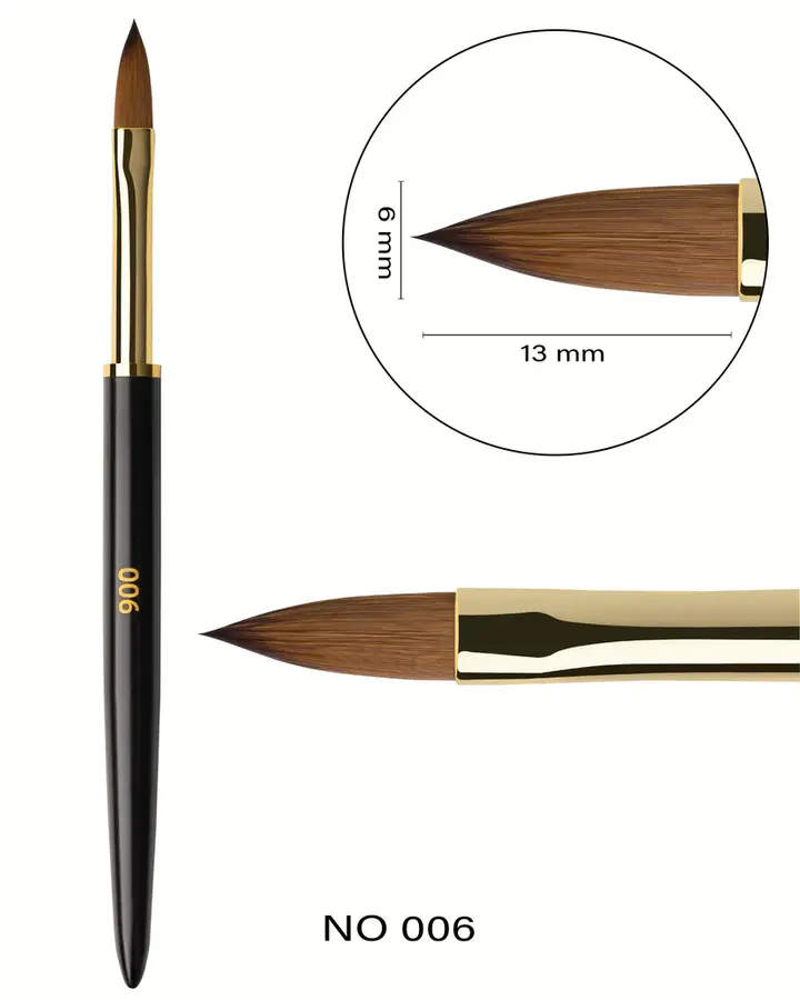 F.O.X. Art Brush, #006, 11 mm. Pennello per stesura del gel "A petalo per acrigel" #3