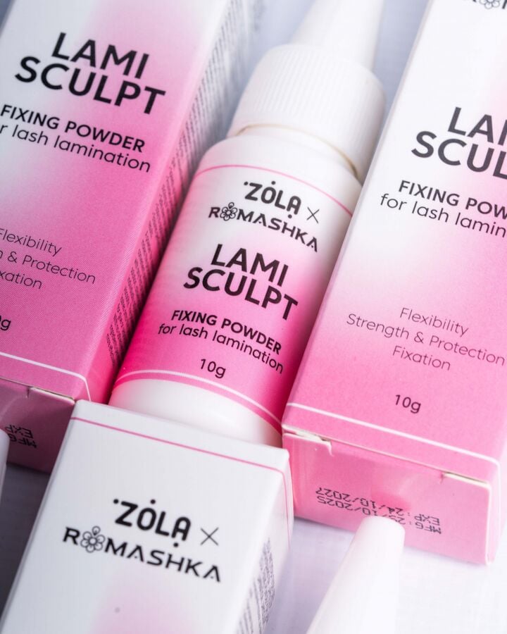 ZOLA x Romashka. Fixing Powder for lash lamination, LamiSculpt, 10 g. Фіксуюча пудра для ламінування вій #4