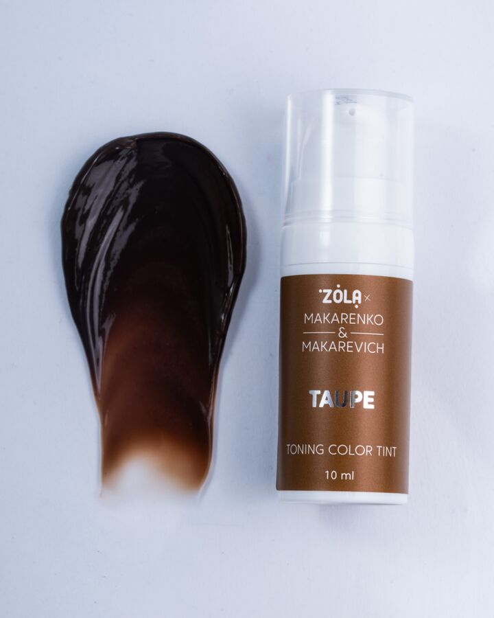 ZOLA x Makarenko x Makarevich. Eyebrow Toning Color Tint, Taupe, 10 ml. Тонуюча фарба для брів, нейтральний русий #3