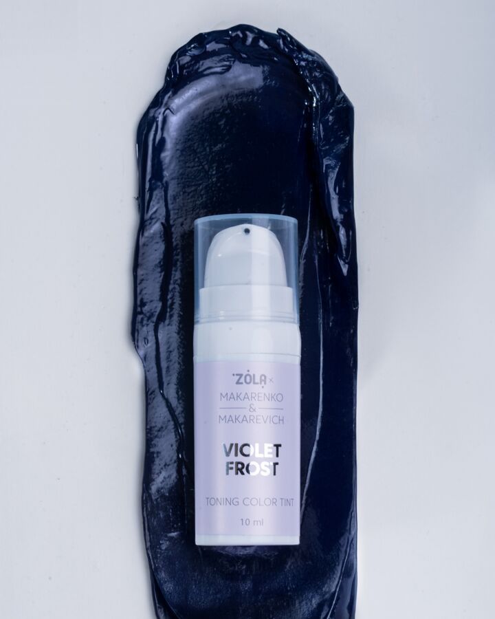 ZOLA x Makarenko x Makarevich. Eyebrow Toning Color Tint, Violet Frost , 10 ml. Тонуюча фарба для брів, нейтралізація жовтого підтону #3