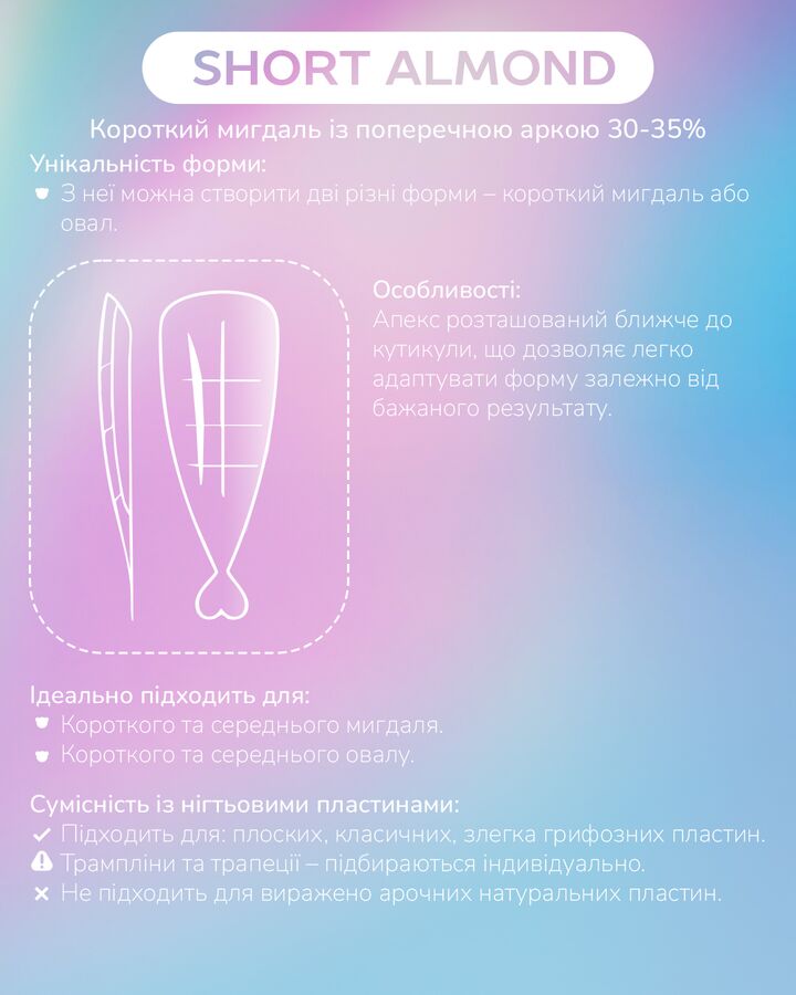 You Are Cute. Top nail forms, mix. Набір верхніх форм для нарощування нігтів 12в1 #11