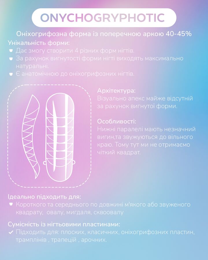 You Are Cute. Top nail forms, mix. Набір верхніх форм для нарощування нігтів 12в1 #9