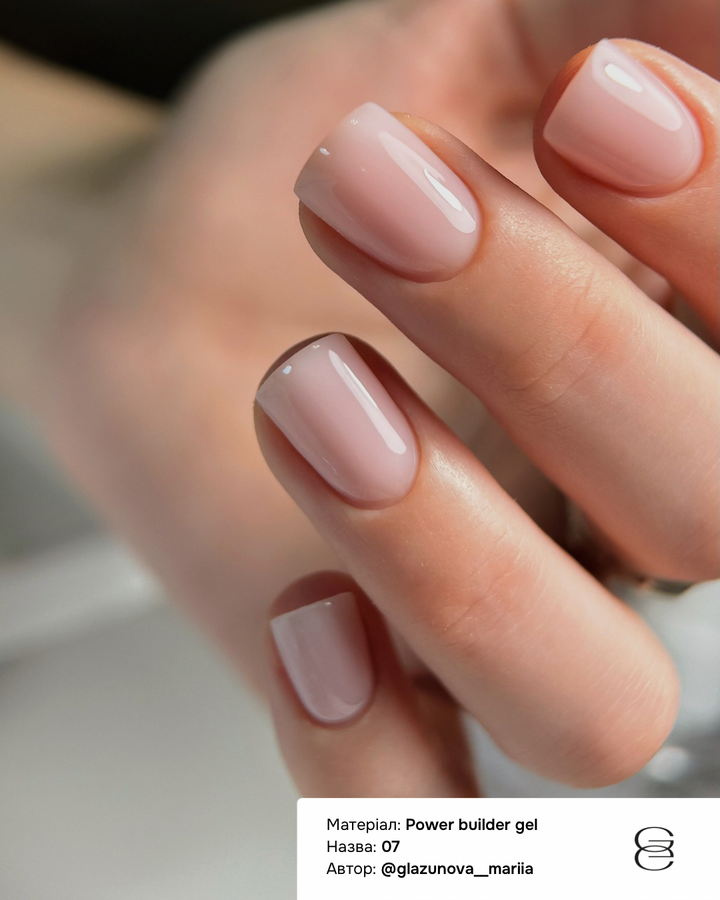 GÉMELY (ex GA&MA). Power builder gel #7, 15 ml, hartes Gel #3