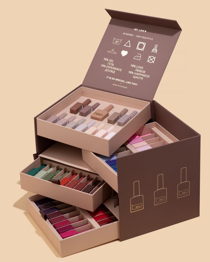 HEYLOVE. Gel polishes Box, 66 pcs. Box HEYLOVE mit der Basiskollektion von Gel-Lacken, 66 Stück #2