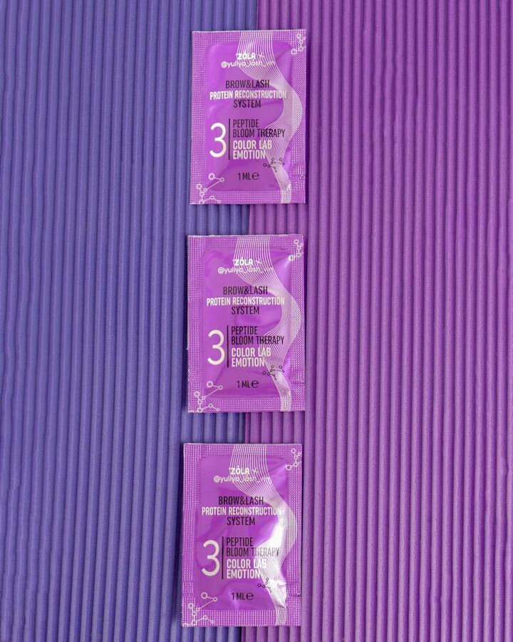 ZOLA x Yuliya Lash Vin. PEPTIDE BLOOM THERAPY "COLOR LAB EMOTION" #03, 3 pcs х1 ml. Склад для ламінування в саше (3 шт х1 мл) #6