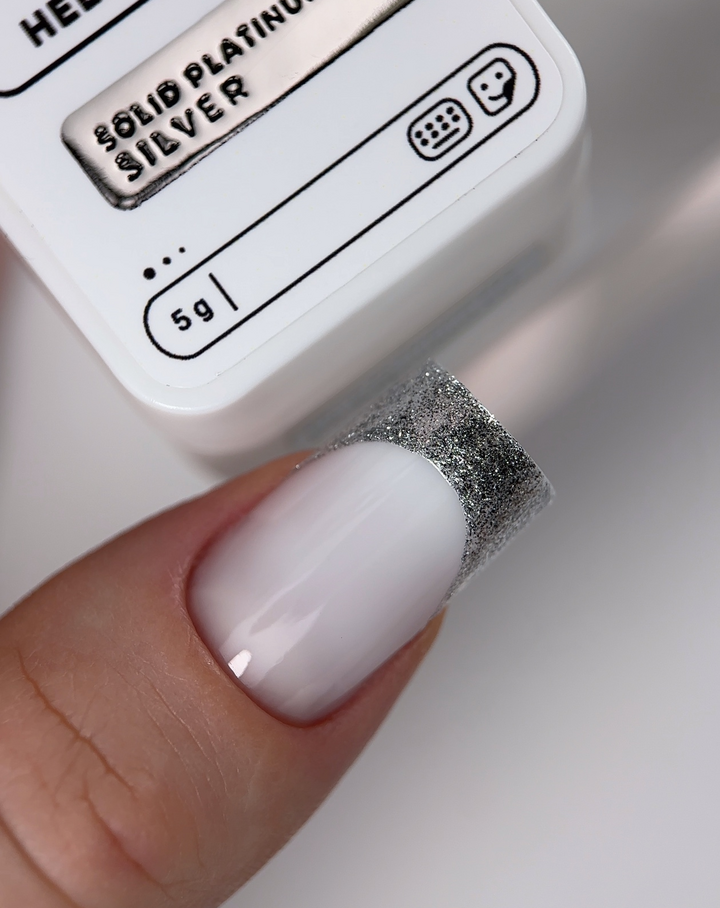 HEYLOVE. Solid platinum gel, SILVER, 5 g, гель-фарба срібна #2