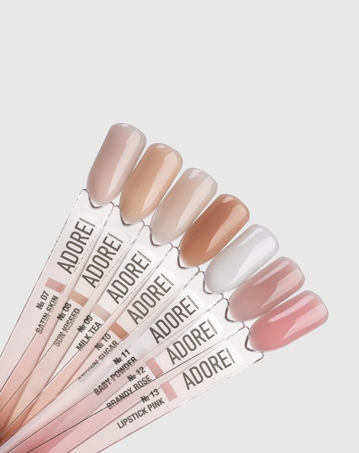 ADORE. One Drop Gel, 30 g, #09, Milk tea. Гель для нарощування, молочно-бежевий #3