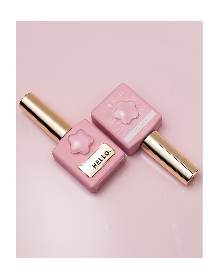 HEYLOVE. "Fairy Tale" Top coat, Pink, 15 ml, top rosa senza strato appiccicoso #2