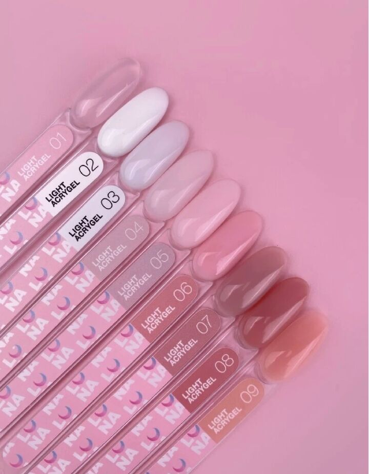 LUNAmoon. Light Acrygel #2 White, 50 ml, gel líquido, blanco altamente pigmentado #3