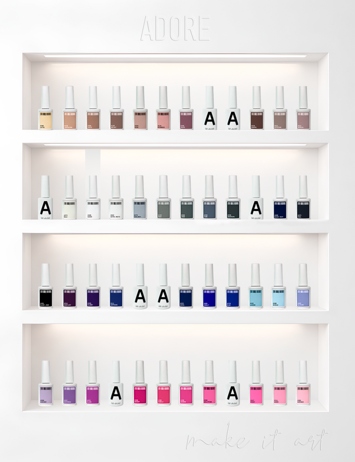 ADORE. Gel Polish, #100, Sugar, 12 ml. Гель-лак, білий #4
