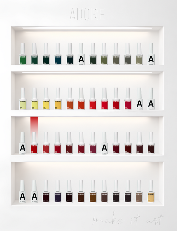 ADORE. Gel Polish, #104, Red, 12 ml. Гель-лак, класичний світло-червоний #5