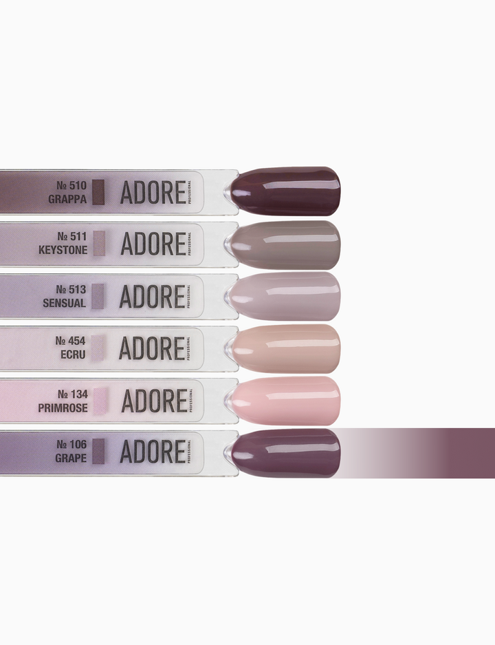 ADORE. Gel Polish, #106, Grape, 12 ml. gel polish, gedämpftes weinrot #4