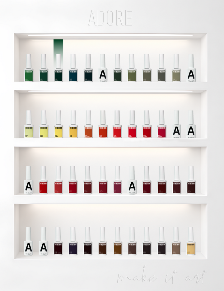 ADORE. Gel Polish, #122, Amazon, 12 ml. Lakier hybrydowy, czarno-zielony #5