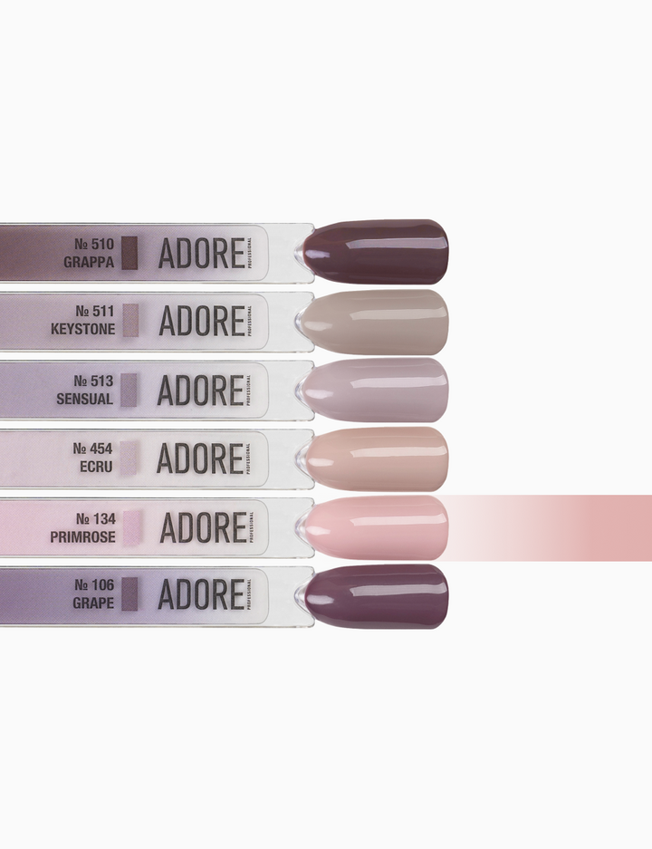 ADORE. Gel Polish, #134, Primrose, 12 ml. Gel polish, pink primrose #4