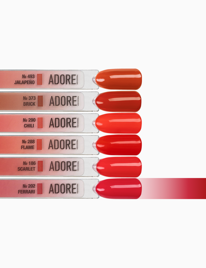 ADORE. Gel Polish, #202, Ferrari, 12 ml. Гель-лак, червоний феррарі #4