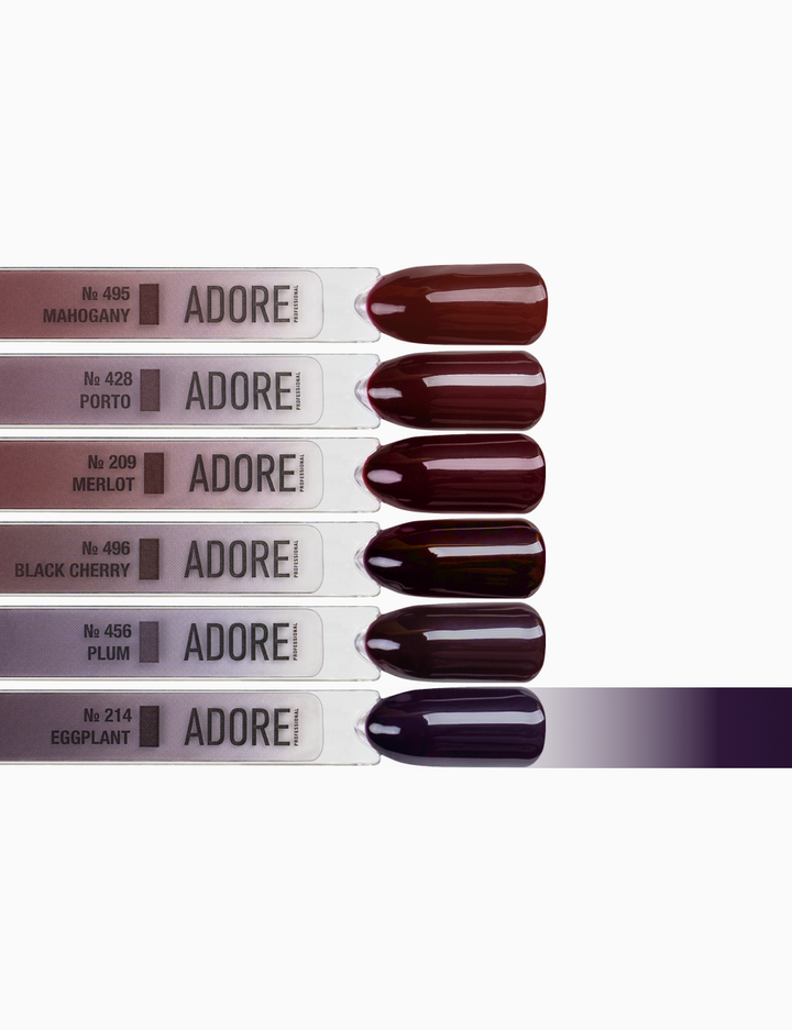 ADORE. Gel Polish, #214, Eggplant, 12 ml. Gel Polish, Aubergine #4