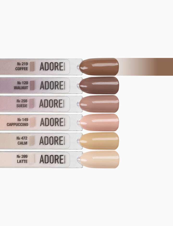 ADORE. Gel Polish, #219, Coffee, 12 ml. Гель-лак, кавовий #4