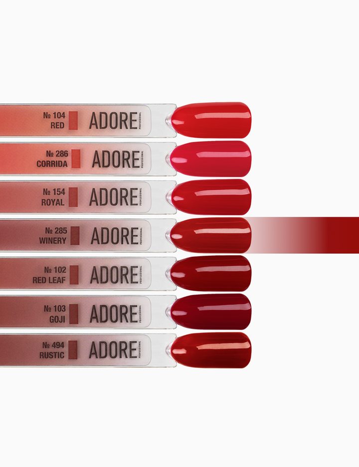 ADORE. Gel Polish, #285, Winery, 12 ml. Гель-лак, червоне вино #4