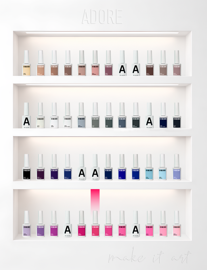 ADORE. Gel Polish, #306, Bubble, 12 ml. Gel polish, malinowa guma #5