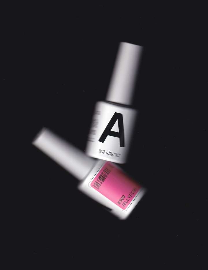 ADORE. Gel Polish, #309, Jellyfish, 12 ml. Gellack, knallpink #3