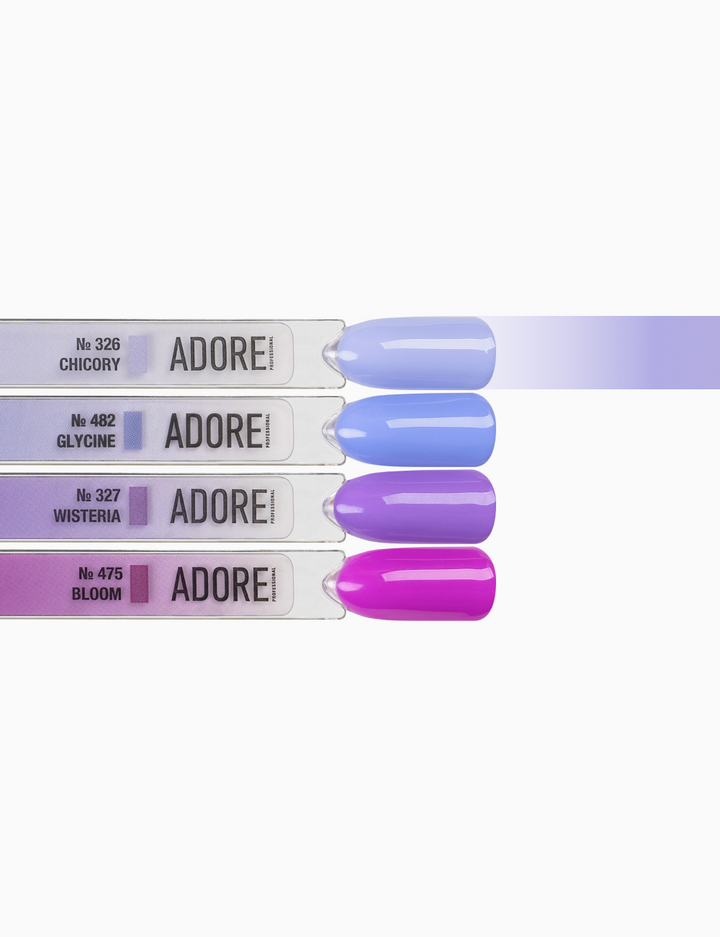 ADORE. Gel Polish, #326, Chicory, 12 ml. Gel Polish, lila mit einem zarten blauen Unterton #4