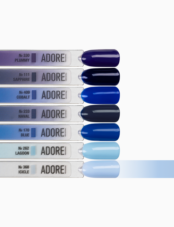 ADORE. Gel Polish, #368, Icicle, 12 ml. Esmalte em gel, azul gelo #4