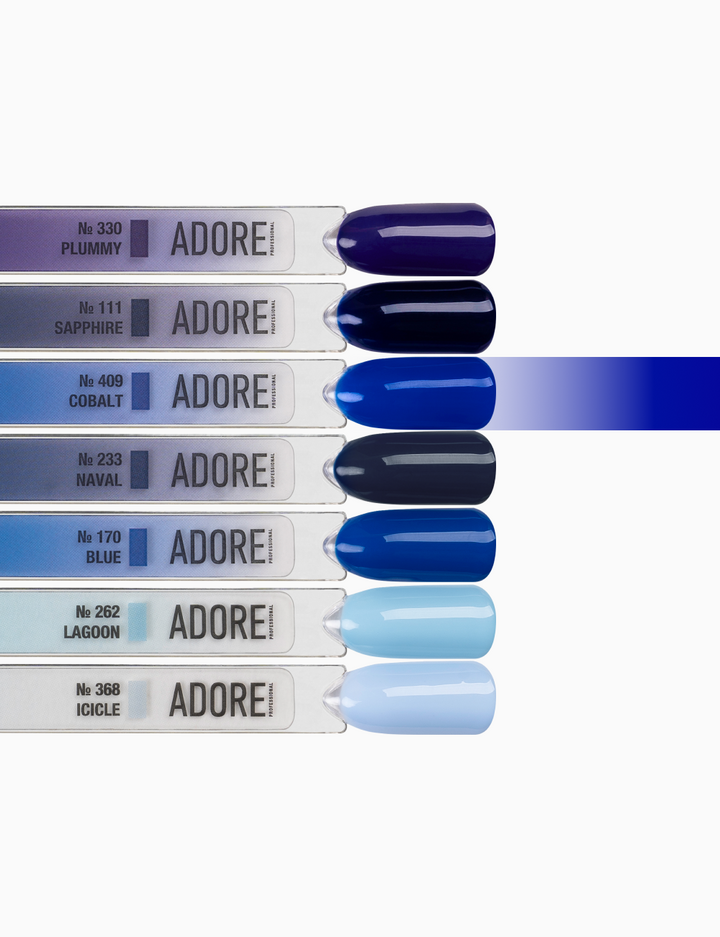 ADORE. Gel Polish, #409, Cobalt, 12 ml. Gel Polish, sattes Blau #4
