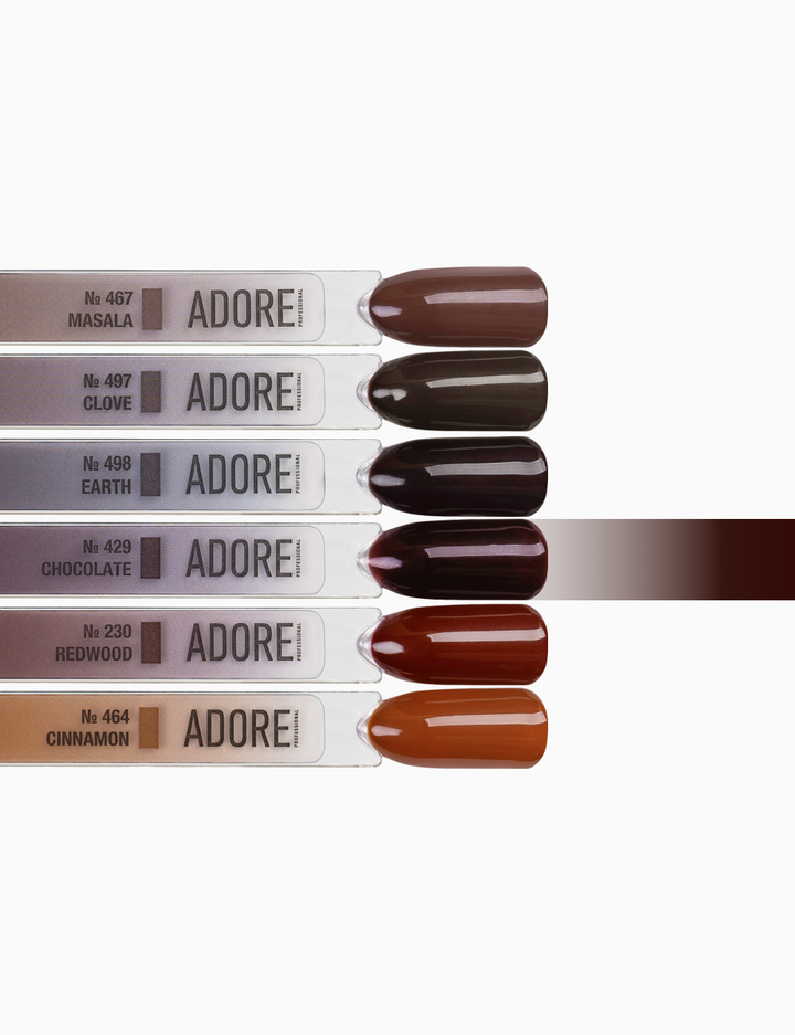 ADORE. Gel Polish, #429, Chocolate, 12 ml. Гель-лак, темно-шоколадний з мікроблиском #4
