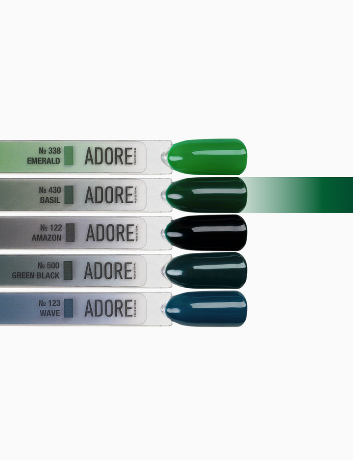 ADORE. Gel Polish, #430, Basil, 12 ml. Гель-лак, холодний темно-зелений #4