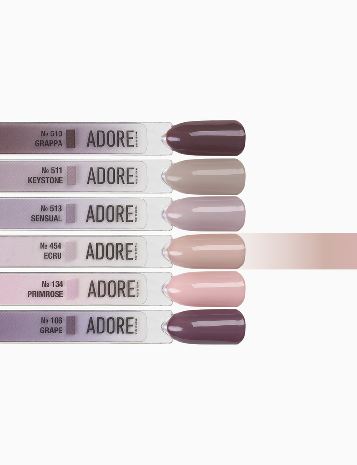 ADORE. Gel Polish, #454, Ecru, 12 ml. Гель-лак, пшеничний бежевий #4