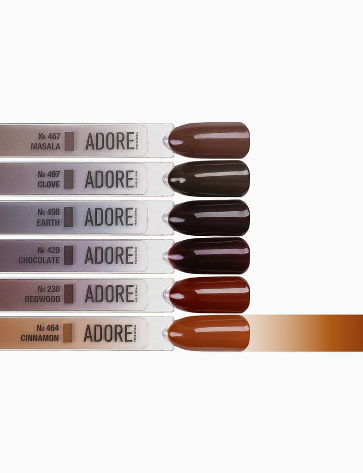 ADORE. Gel Polish, #464, Cinnamon, 12 ml. Гель-лак, пряний коричневий #4
