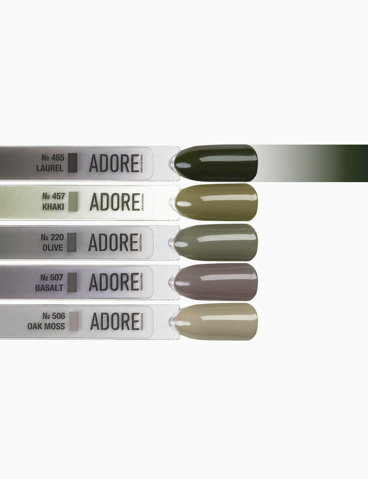 ADORE. Gel Polish, #465, Laurel, 12 ml. Гель-лак, темний оливковий #4
