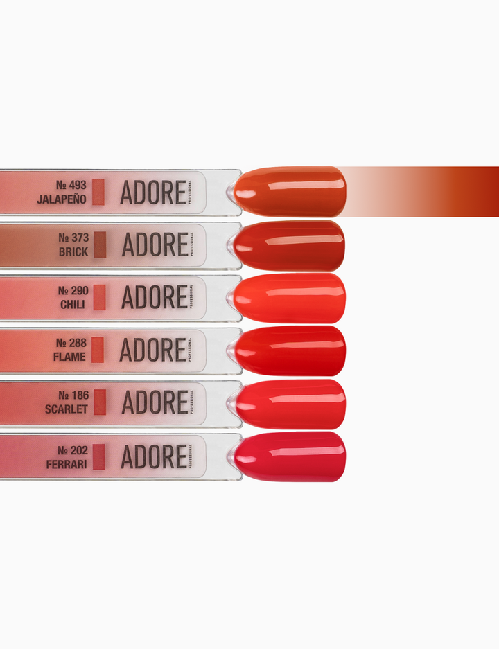 ADORE. Gel Polish, #493, Jalapeño, 12 ml. Гель-лак, цегляно-червоний #4