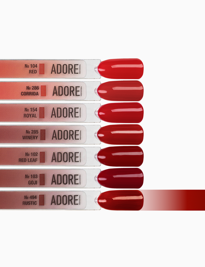 ADORE. Gel Polish, #494, Rustic, 12 ml. Гель-лак, бордово-червоний #5