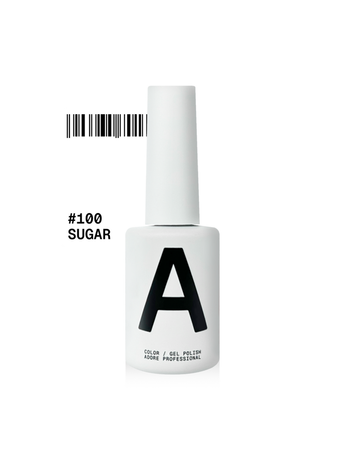 ADORE. Gel Polish, #100, Sugar, 12 ml. Гель-лак, білий #1
