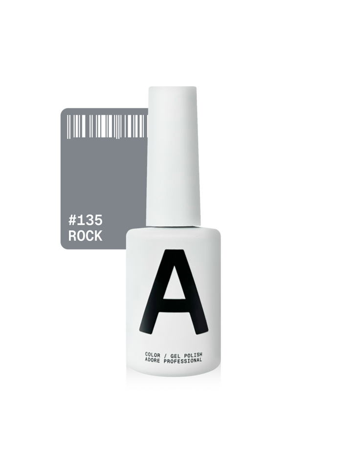 ADORE. Gel Polish, #135, Rock, 12 ml. Гель-лак, сіре каміння #1