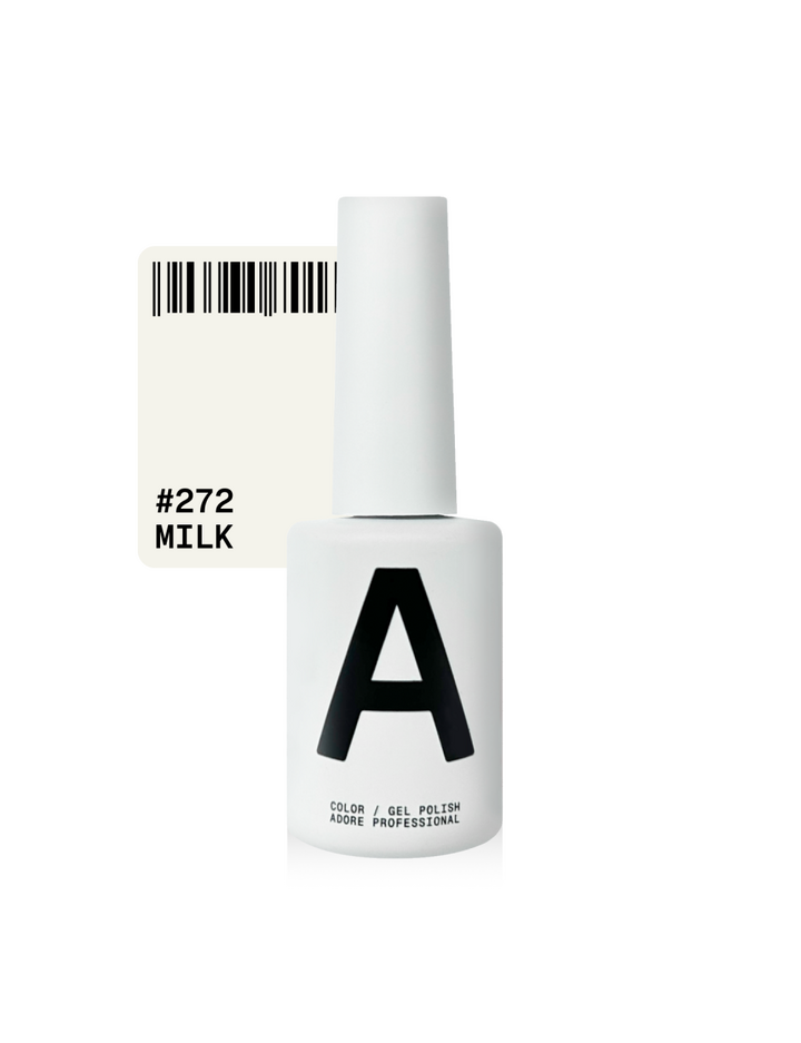 ADORE. Gel Polish, #272, Milk, 12 ml. Гель-лак, ідеальний молочний #1