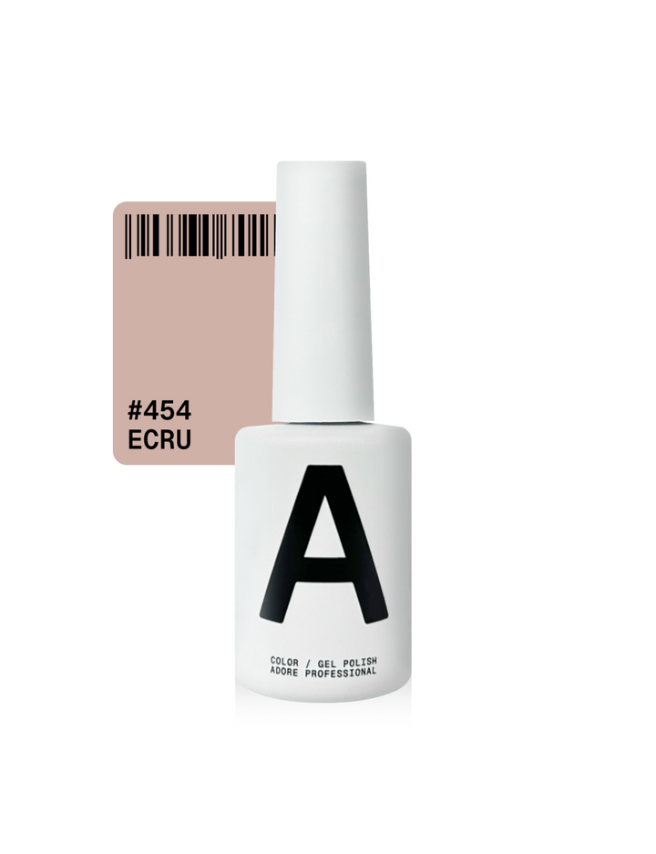 ADORE. Gel Polish, #454, Ecru, 12 ml. Гель-лак, пшеничний бежевий #1