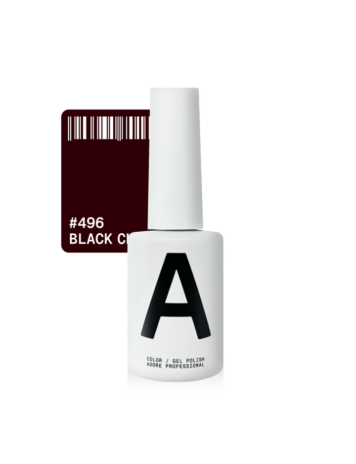 ADORE. Gel Polish, #496, Black cherry, 12 ml. Гель-лак, темно-вишневий #1