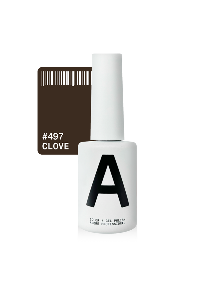 ADORE. Gel Polish, #497, Clove, 12 ml. Гель-лак, класичний коричневий #1