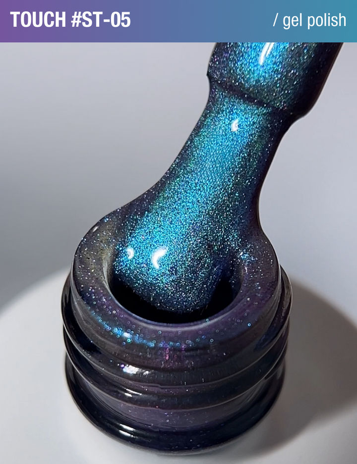 ADORE. Cat's Eye Gel Polish, #ST-05, Touch, 12 ml. Gel Polish "Katzenauge" perlmuttfarben, blau-blau #5