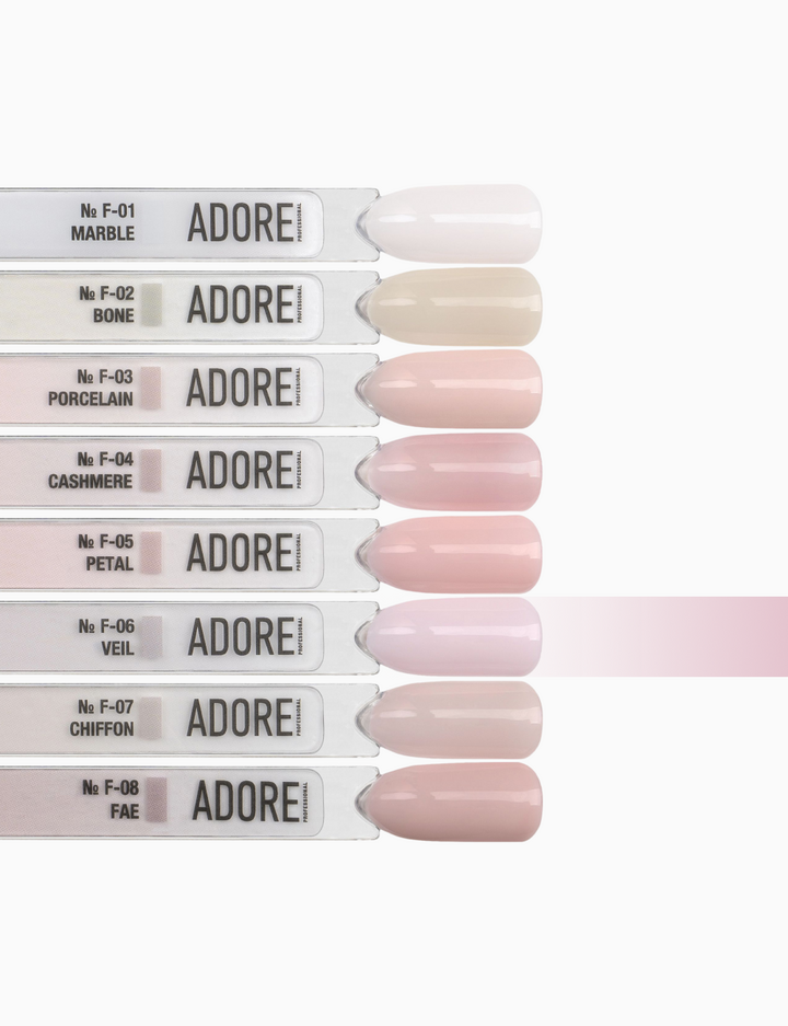 ADORE. French Gel Polish, #F-06, Veil, 12 ml. Gel polish, rosa freddo #5