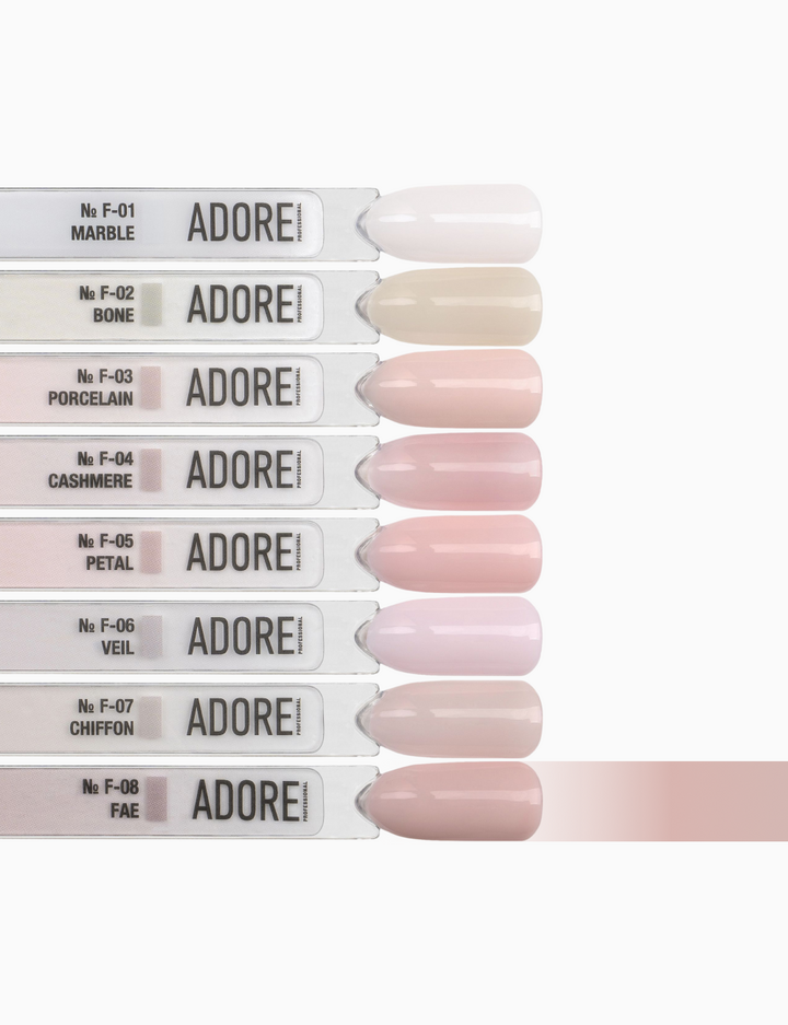 ADORE. French Gel Polish, #F-08, Nude, 12 ml. Гель-лак, нюд #5