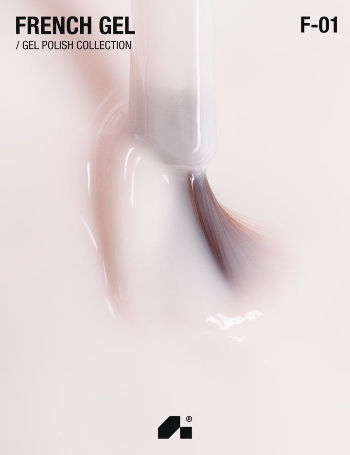 ADORE. French Gel Polish, #F-01, Marble, 12 ml. Гель-лак, мармуровий #2